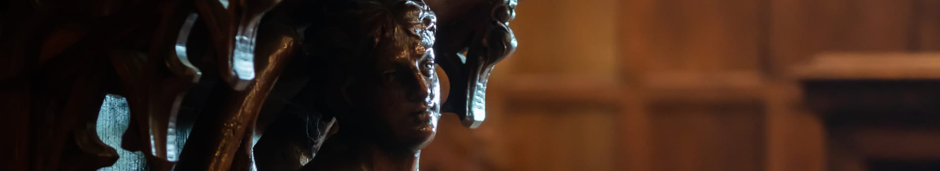 Deail of a carved wooden face